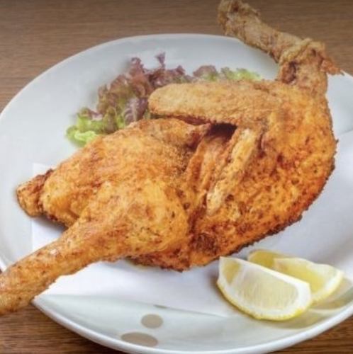 特色菜！炸半只童子鸡