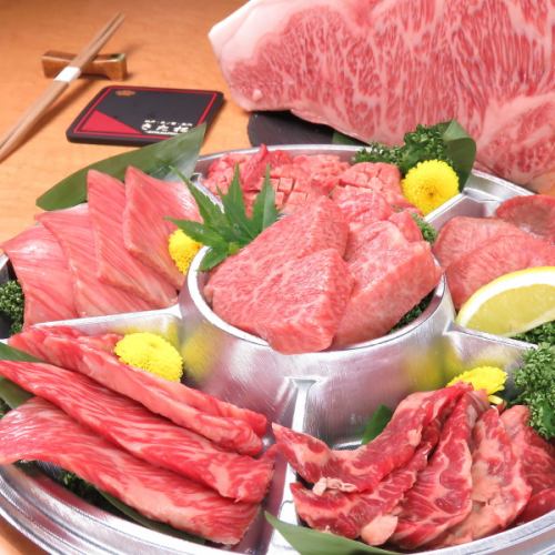 ◆優惠的套餐菜單◆運送新鮮的北松肉。您可以將其與烤肉和sha鍋一起享用。