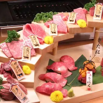焼肉5種・刺し3種