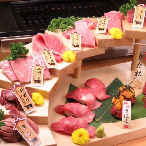 焼肉5種・刺し3種