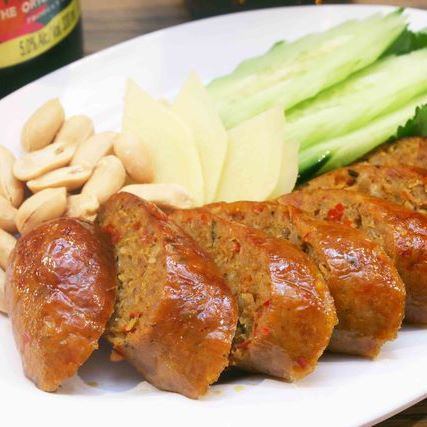 Chiang Mai's famous spicy herb sausage "Sai Wua"