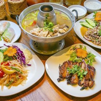 [2 hours all-you-can-drink included] Isaan course, 7 dishes in total