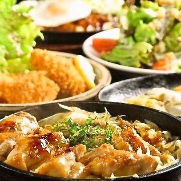 A 150-minute all-you-can-drink course is available, including sesame mackerel, yakitori skewers, and steak.