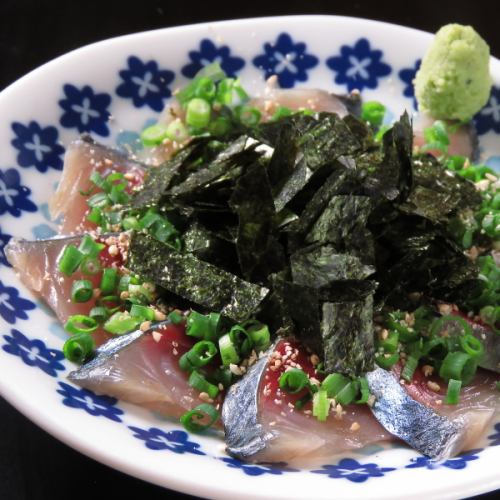 Sesame mackerel 770 yen (tax included)