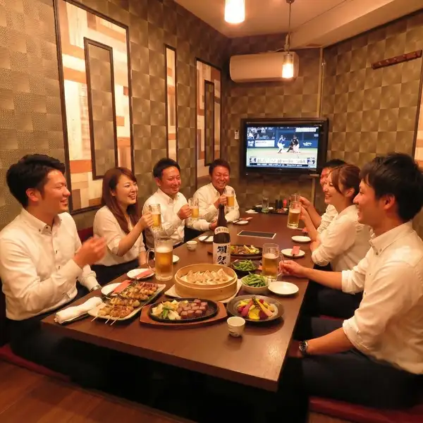 【歓送迎会に最適！】個室完備★VIPルームは大型ＴＶ付き！接待、記念日、誕生日でもご利用頂けます♪スポーツ（野球・サッカー・相撲）観戦でも盛り上がれる人気席です！！