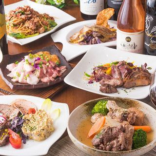 【3時間飲み放題付】『満腹肉盛りコース』（全8品）通常6500円→6000円（税込）