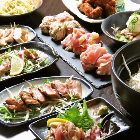 [Weekdays only] Enjoy Jjigae nabe and one 100-day chicken thigh pulled in the morning★ ``Manpuku Jidori Course'' with 120 minutes of all-you-can-drink