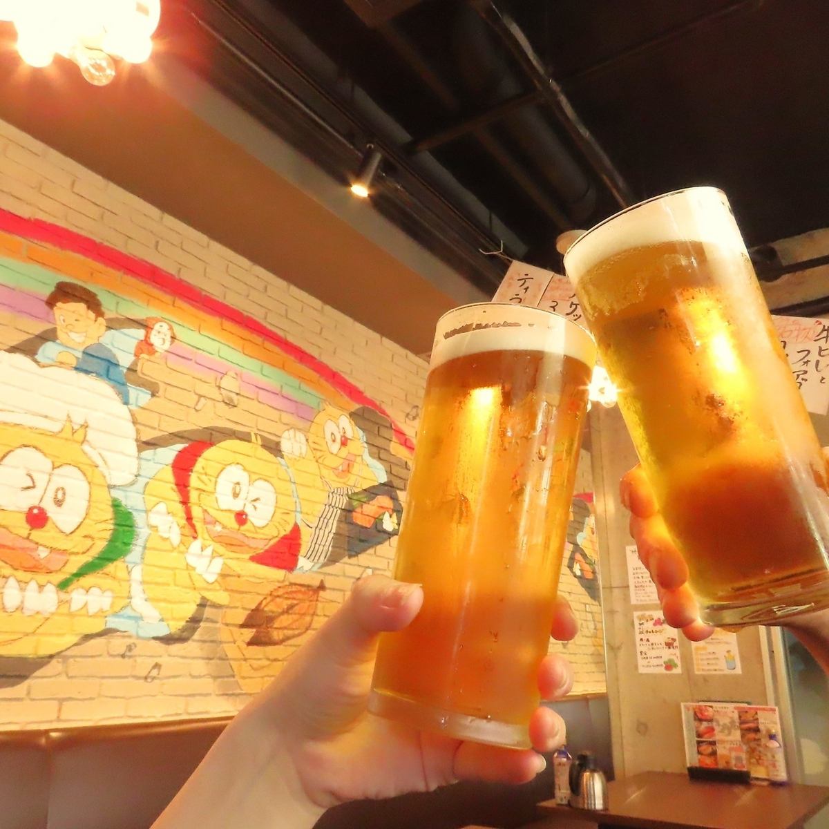 単品飲み放題は生ビール・ワイン・サングリアもOK！
