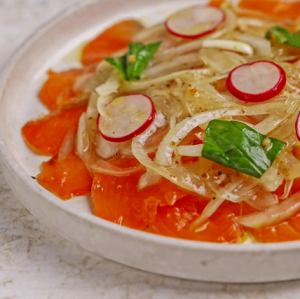 Salmon carpaccio