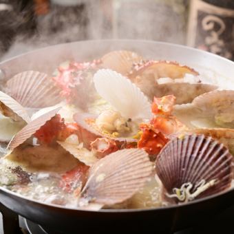 [歡迎會/告別會]附2.5小時無限暢飲◆原始烹飪和漁家貝殼浴套餐◆5,000日圓（含稅）