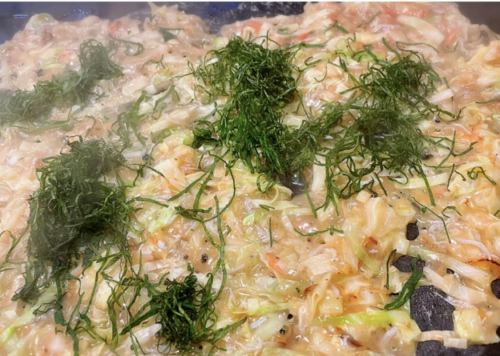 梅大葉しらすのもんじゃ