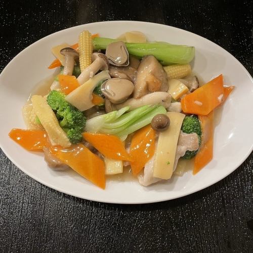 五目野菜炒め/ホウレン草の炒め