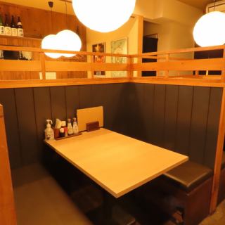 4名掛けのボックスお席です。