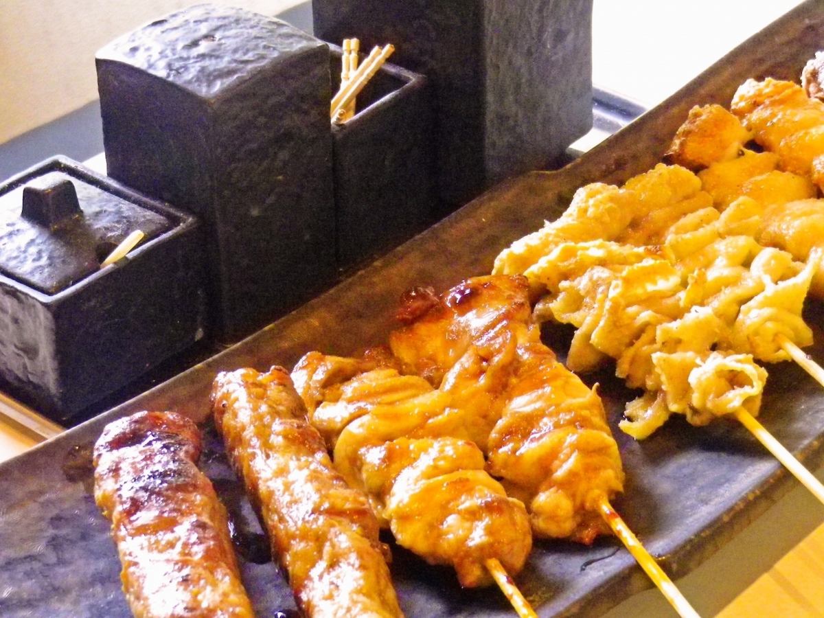 Excellent !! Charcoal-grilled skewers from Nagoya Cochin!