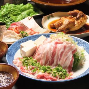 杉本農場焙茶涮鍋等6道菜、100分鐘無限暢飲/5800日圓(含稅)→5500日圓(含稅)優惠券