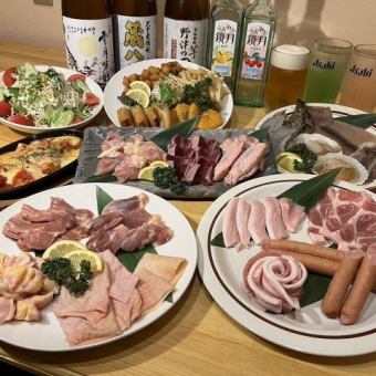 烤肉套餐/朝日超級乾濃飲品！