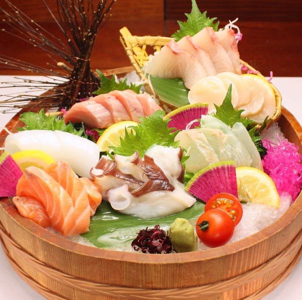 【毎朝市場で仕入れ！鮮度抜群のお刺身を食べるならすだちや松永店！】刺身盛り合わせ5～6種（2名様盛り～)
