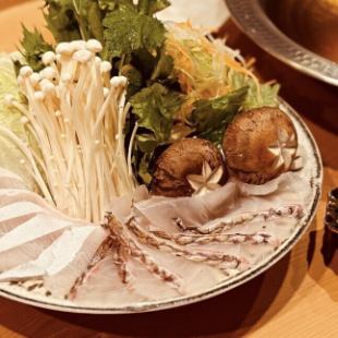 [All-you-can-drink included] "Red sea bream and amberjack shabu-shabu course" (2 hours all-you-can-drink included)