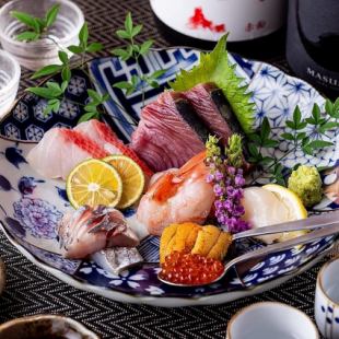 9 dishes including salt-grilled blackthroat seaperch and fresh fish sashimi [Kasamatsu course] Food only