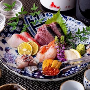 9 dishes including salt-grilled blackthroat seaperch and fresh fish sashimi [Kasamatsu course] Food only