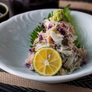 Snow crab with crab miso sauce