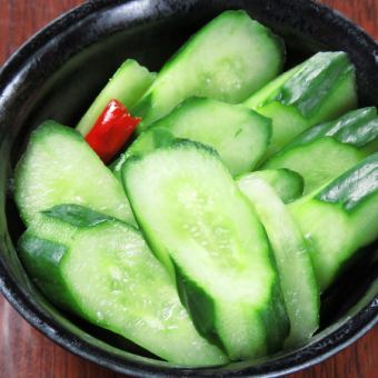 Pickled Cucumber/Grilled in Garlic Foil