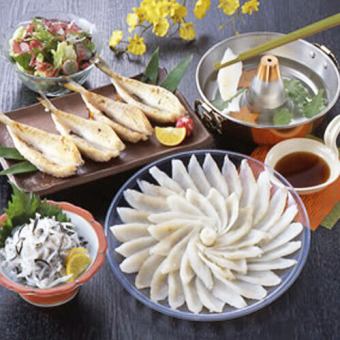 8800円 とらふぐ食べ尽くし【90分飲み放題付】※10名様以上のご予約で幹事様1名分コース無料