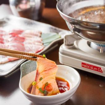 ★2F席ご利用(+1000円)★ 『6500円冬のぶりしゃぶ鍋』【90分飲み放題付き】望年会/新年会