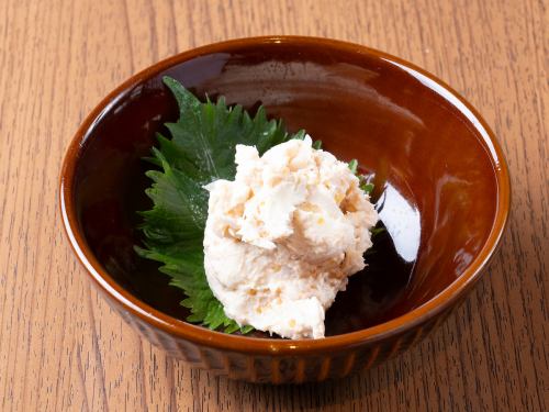 梅水晶のクリームチーズ和え