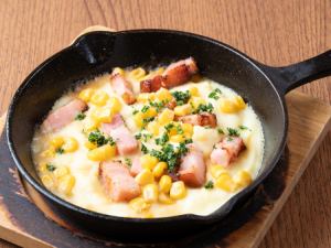 とうもろこしと玉子の鉄板焼き