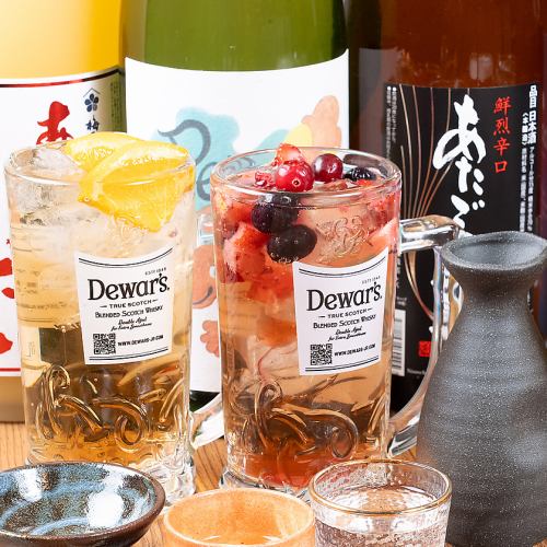 飲み放題コースのお酒充実