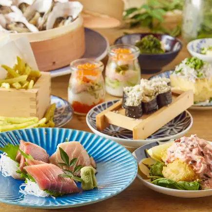 【Rin Course】Recommended◎Great Value◎Enjoy a 2-kind assortment of fresh sashimi and your choice of main dish♪2.5 hours all-you-can-drink 8 dishes 3500 yen