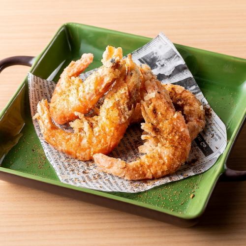 ソフトシェルシュリンプのスパイシー揚げ