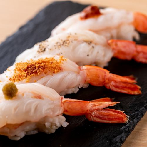 EBI→YAの炙りにぎり