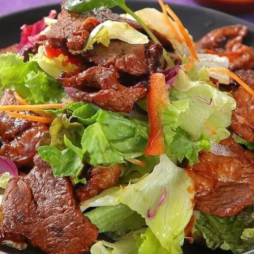 彩り野菜の厳選牛サラダ