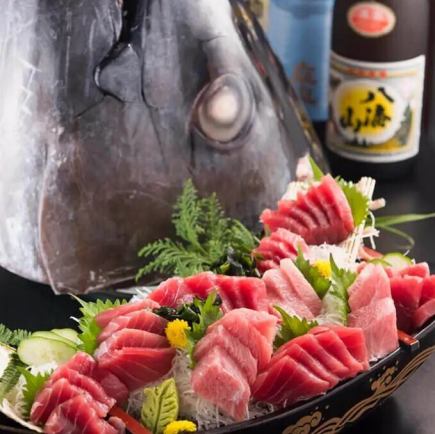 『국산 참치 사시미 뷔페 코스』 참치 다진 연회!!<전10품>2H 음료 무제한