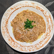 蟹肉と蟹味噌のまぜそば