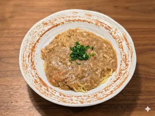 蟹肉と蟹味噌のまぜそば