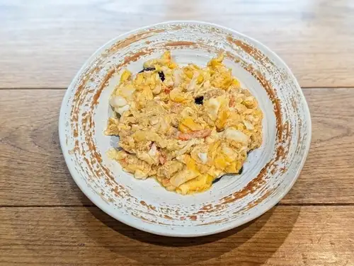 蟹と木耳の玉子炒め