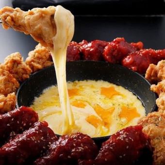 3 hours all-you-can-drink x 8 dishes for 3,500 yen ★ Korean course with a choice of cheese-covered UFO chicken or cheese dak galbi!