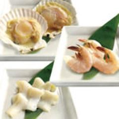 Three kinds of seafood