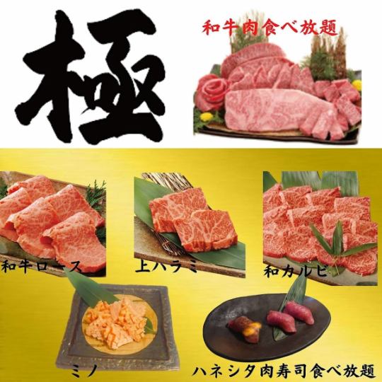 歓送迎会／懇親会【120分焼肉食べ放題／黒毛和牛食べ放題の極みコース】　6,578円（税込)