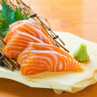 Fatty salmon sashimi