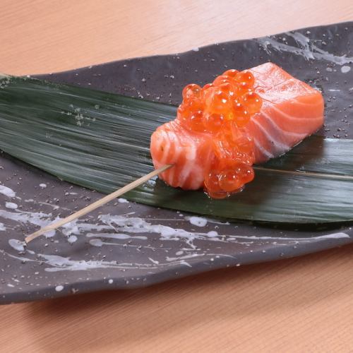 Salmon with salmon roe