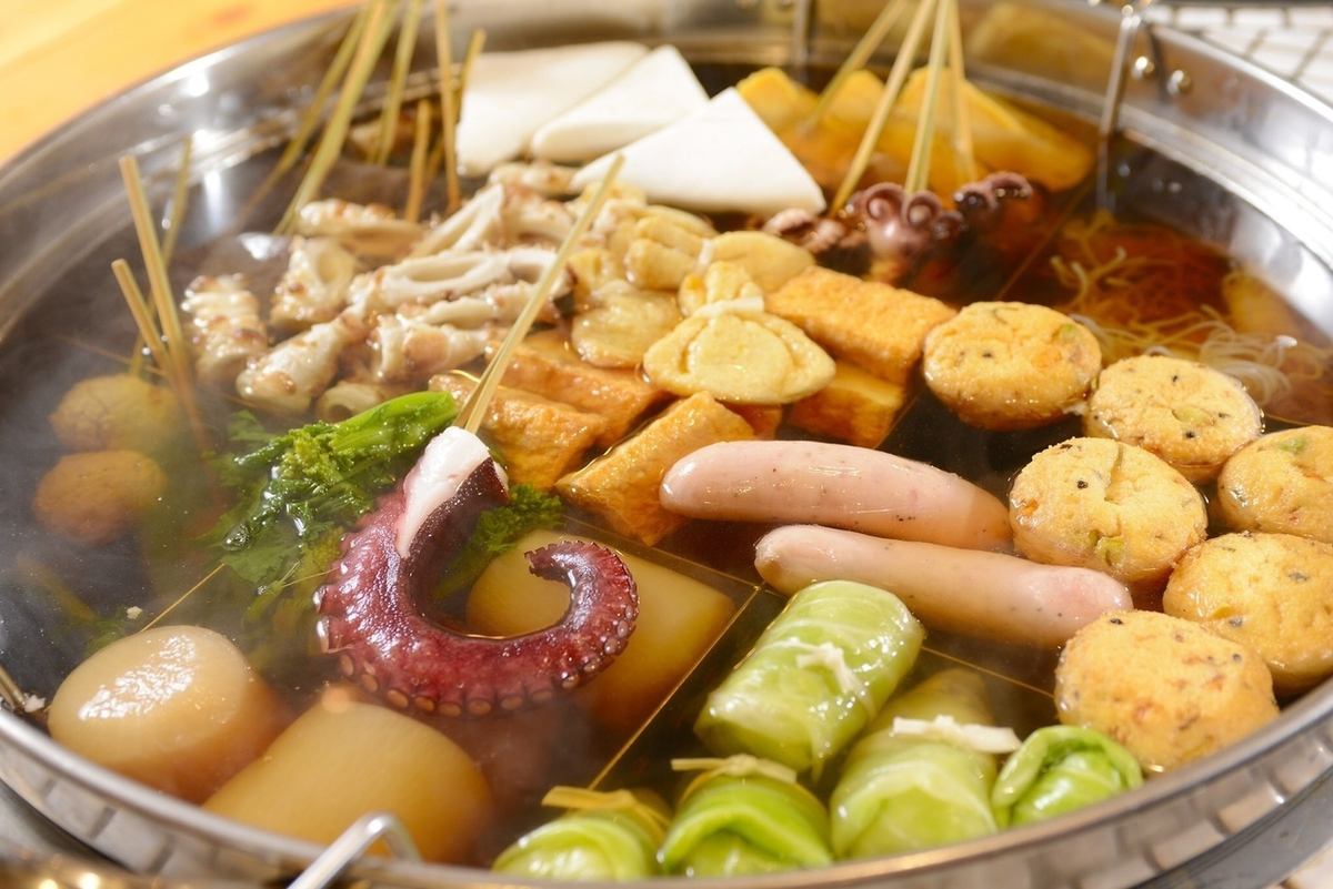 Our proud oden soup stock is drawn every morning from island-grown bonito flakes, kelp, and even trotter (pork leg)! We have prepared ingredients unique to Okinawa from standard ingredients!
