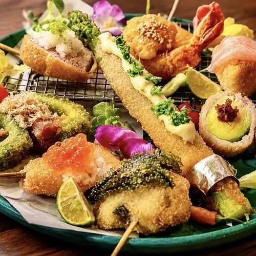Assorted 8 kinds of deep-fried skewers