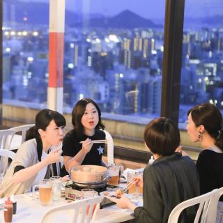 ホテルの屋上でビアガーデン♪仕事終わりに解放感のある雰囲気をお楽しみください