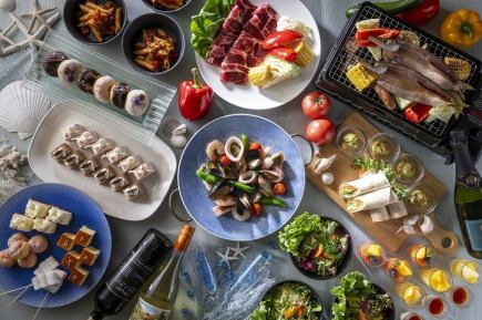 【스탠다드 코스】바다를 맛보는 파노라마 가든 BBQ