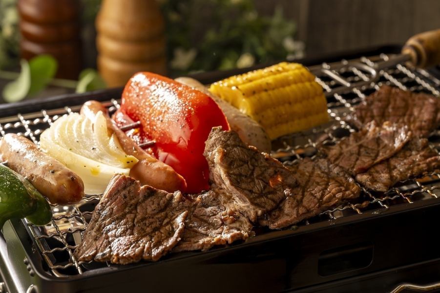 【デラックスコース】山を味わうパノラマガーデンBBQ