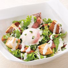 Onsen tamago Caesar salad